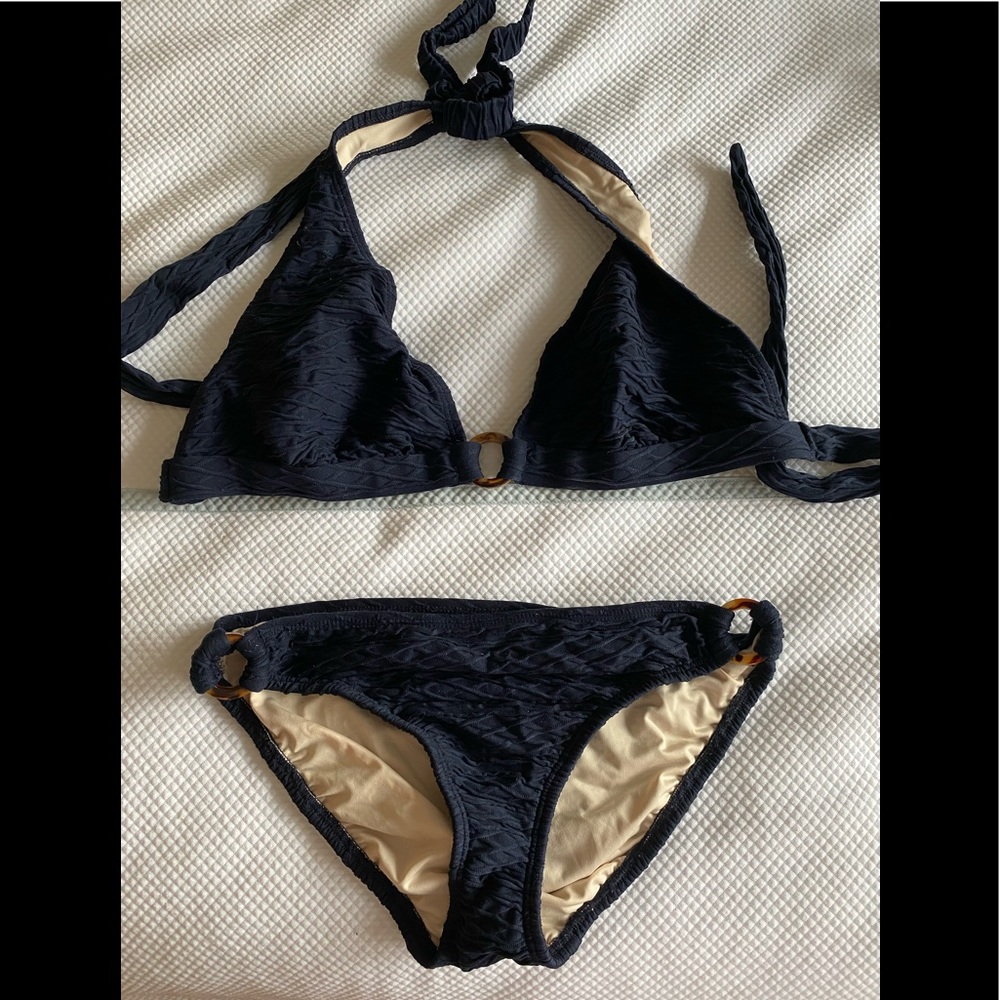 Shoshanna navy bathing suit medium d cup